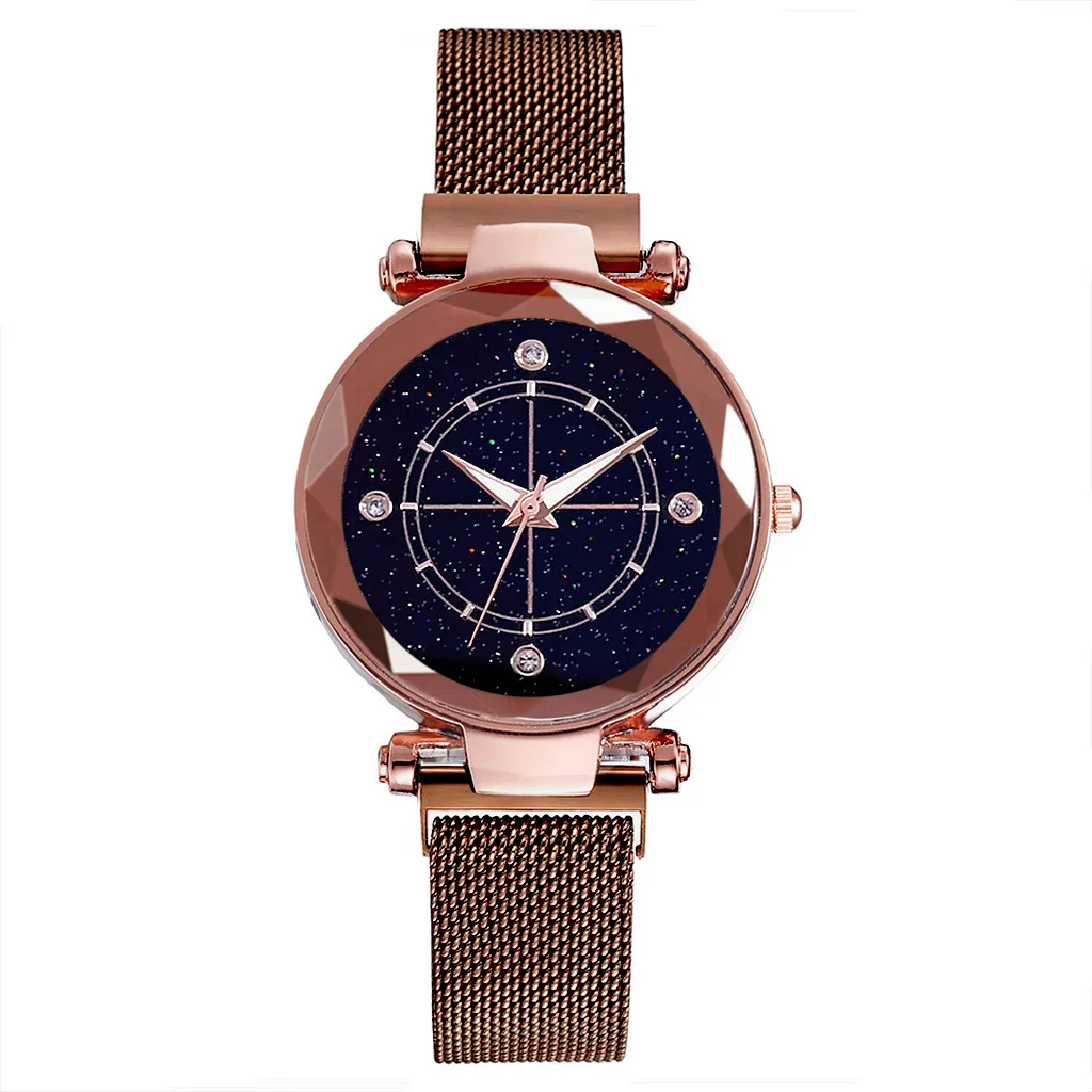 Женские и мужские часы Vansvar наручные с магнитной пряжкой звездное небо