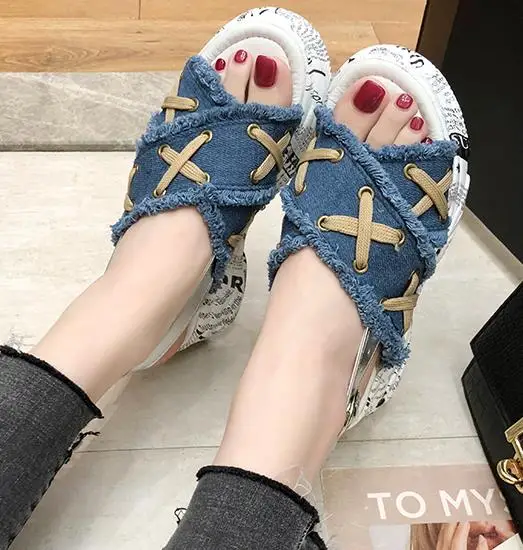 Сезон: весна–лето и осень склонах и обувь на платформе с открытым носком женские босоножки кроссовер на платформе сандалии на толстой подошве
