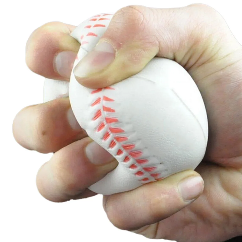 

1pc 6.3cm Relaxable Squeeze Ball Hand Massager Toy Baseball Football Shape Stress Reliever Braces Support Hot Sale
