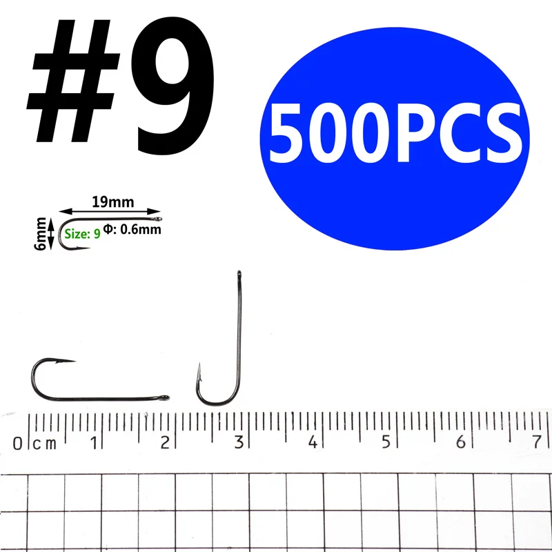 500pcs size 9 Bimoo 500 шт. рыболовные крючки с колючей спинкой Baitholder Aberdeen с длинным хвостовиком, рыболовные крючки, держатель для рыбной приманки, Размер 10, 9, 6, 4, 3, 2, 1, 2/0, 3/0 - Цвет: 500pcs size 9