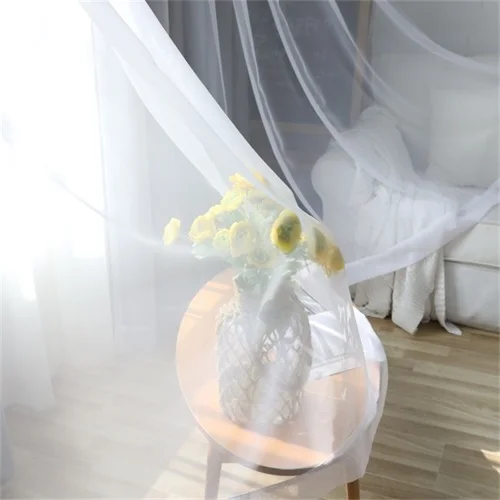 White Tulle Современные затемненные шторы в стиле Фэнтези, стиль принцессы, ткань+ тюль, двойные шторы для гостиной, спальни, cortina T128#4 - Цвет: White Tulle
