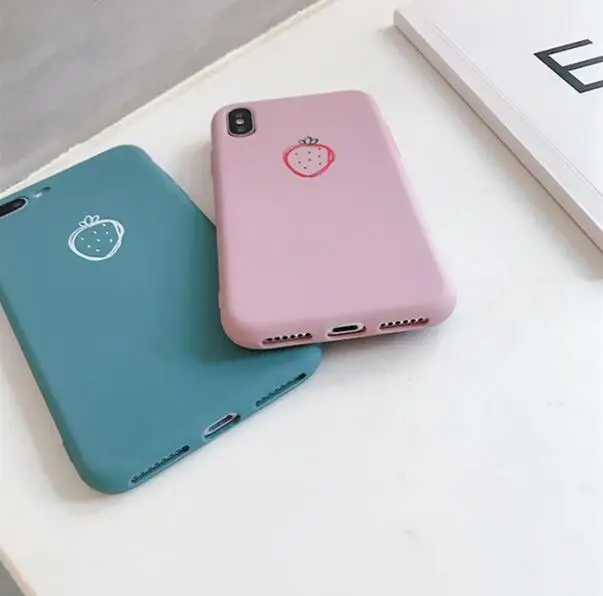 Чехол для телефона Gimfun Pink Fresh клубника Iphone Xs Max Ультратонкий Мягкий силиконовый