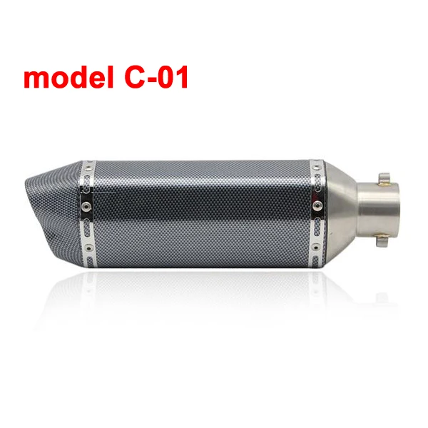 model C-01 ZSDTRP универсальный мотоцикл Akrapovic выхлоп модифицированный Кроссовый глушитель для FZ6 CBR250 CB600 MT07 ATV Dirt Pit Bike - Цвет: model C-01