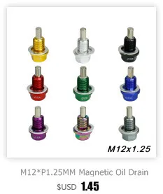 M12* P1.5MM Магнитная дренажная масляная пробка Магнитная сливная гайка масляный дренажный болт сливная пробка для большинства автомобилей с M12* P1.5MM