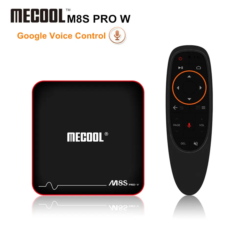 Mecool M8S PRO W Голосовое управление Смарт ТВ приставка Android 7,1 Amlogic S905W 2 ГБ DDR3 Stalker приставка PK X96 H96 Pro TX3 A95X - Цвет: TV Box