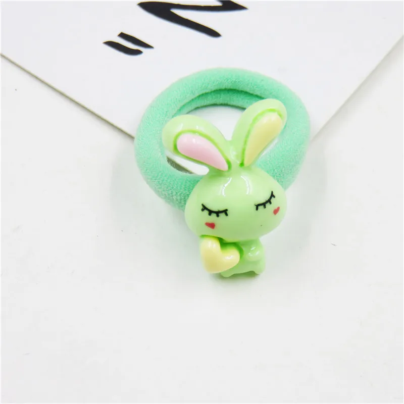 

10PCS/LOT Rabbit LOVE Solid Bow Elastic Hair Bands Toy For Girls Handmade Child Rope Headband Scrunchy Hair Accessories For Kids