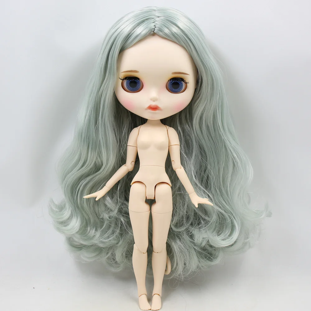 ICY Nude Blyth кукла No. BL9084/4278 серый смешанный зеленый волос резные губы матовое лицо с бровей индивидуальные лицо шарнир тела 1/6bjd