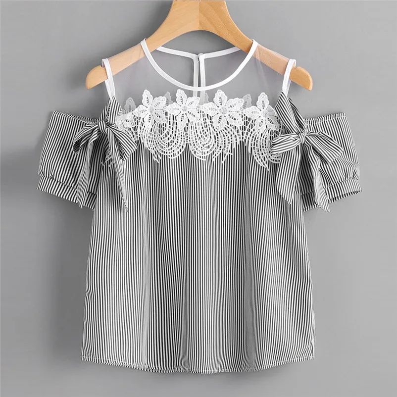 Trendy Style Shirt women Broadclot Chiffon Sleeveless Blouses Cold Shoulder Clothes Ruffle Elegant Vintage Drop Shipping Gifts |