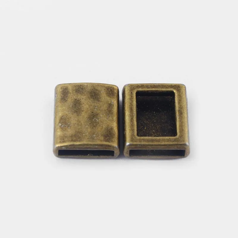 10pcs Hammered Flat Slider Spacer for 5mm 10mm Leather Cord DIY Bracelet Jewelry Findings | Украшения и аксессуары