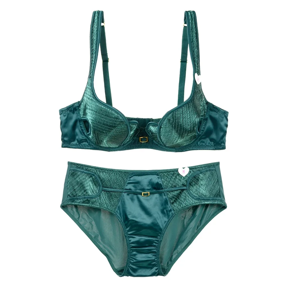 Комплект женского нижнего белья с чашками пуш ап и тонкими чашками|lingerie large cup