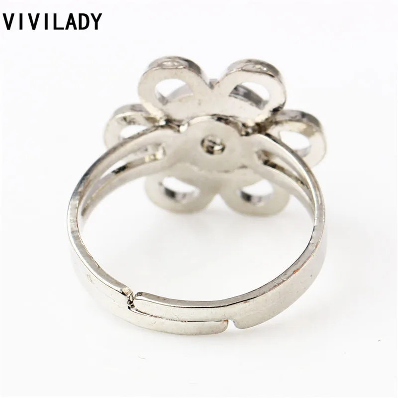 Женское кольцо с цветком VIVILADY регулируемое температурным контролем|ring anklet|ring