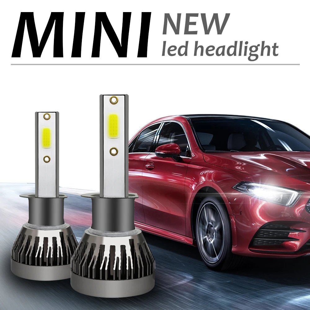 Светодиодные мини лампы для автомобильных фар 2 шт. H7 светодиодный H4 12000LM H1 H11 9005 HB3
