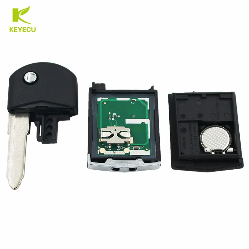 KEYECU Замена 4 кнопки Флип брелок 313 8 МГц 4D63 80 биты для Mazda 3 6 MX 5 2006 2008 RX 2004 2011 FCC