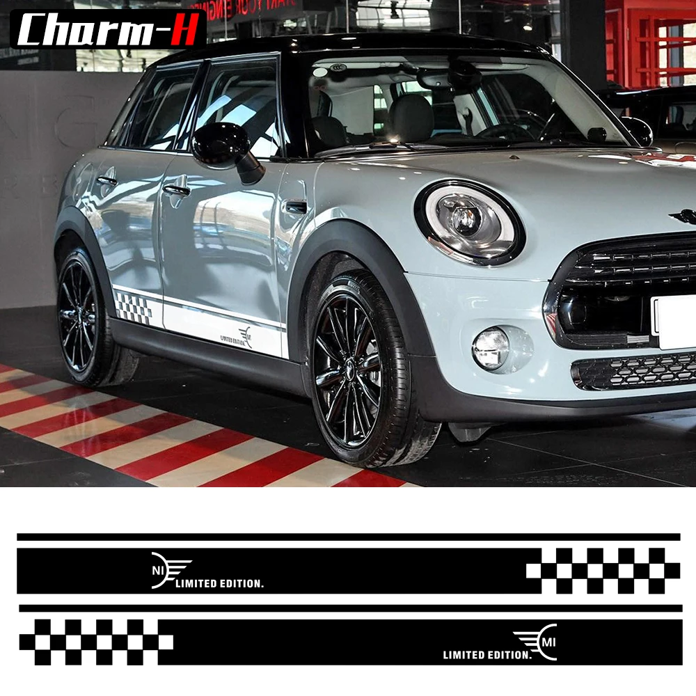 Автомобильный Стайлинг юбка в полоску ограниченная серия наклейки для MINI Cooper R50