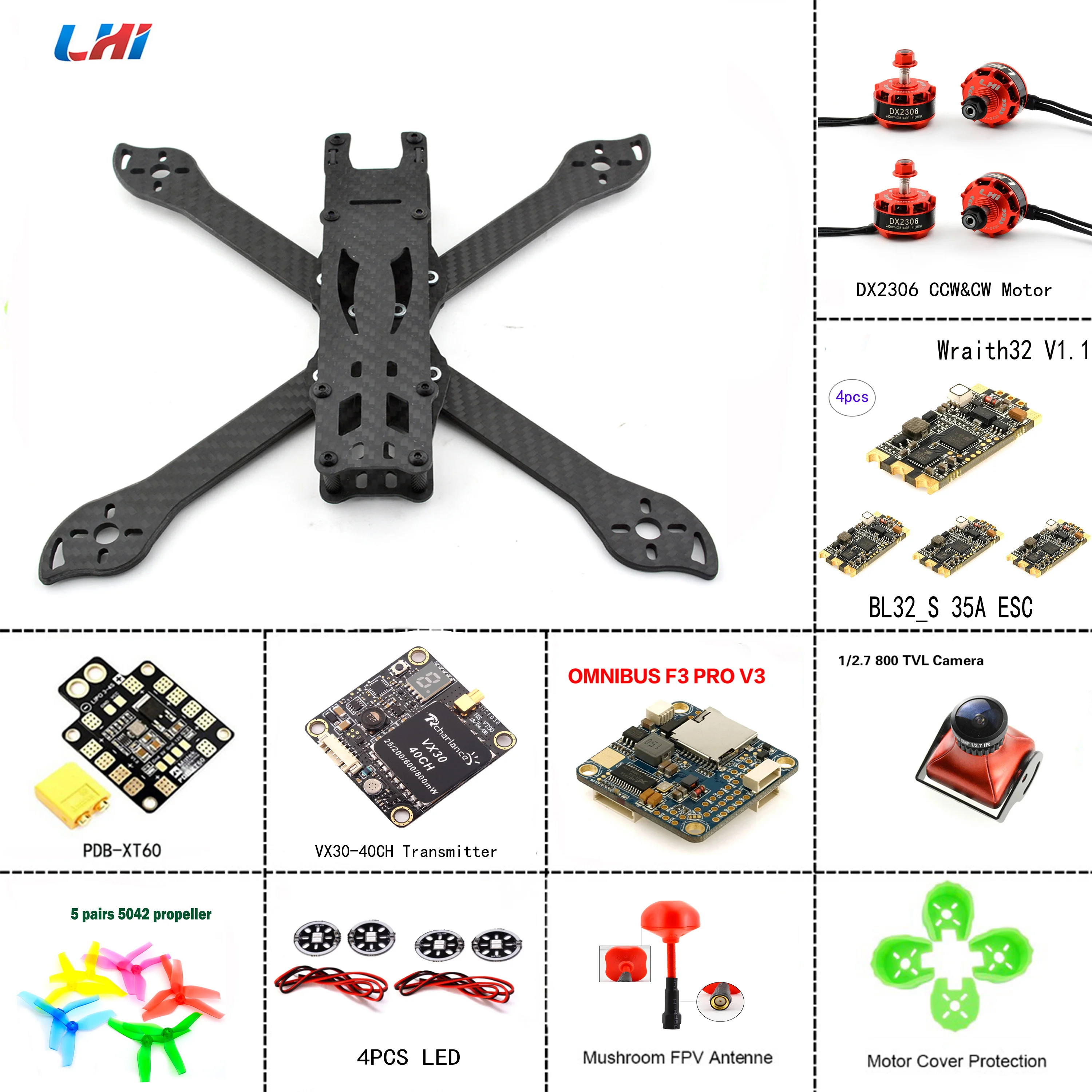 DIY PUDA TureX рамка fpv камеры quadcopter комплект собрать из омнибус F3 flight controller 2306