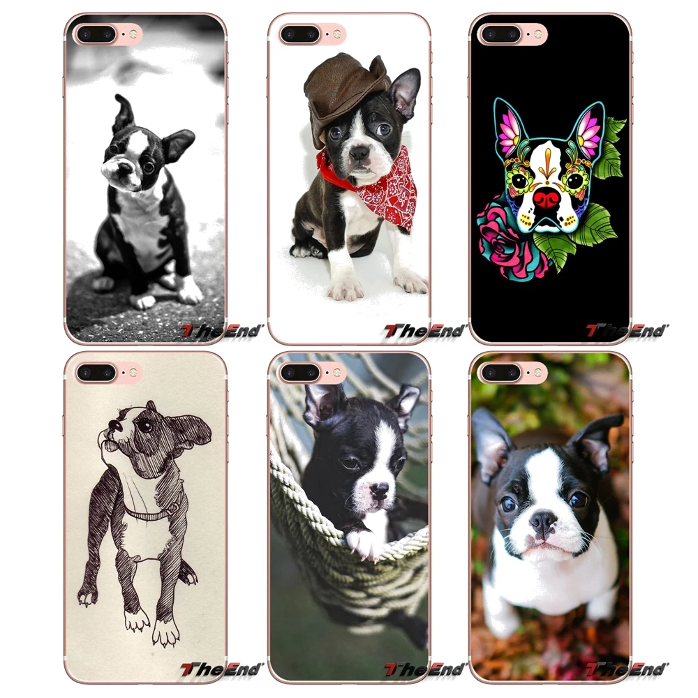 Чехол из ТПУ для Sony Xperia Z Z1 Z2 Z3 Z5 compact M2 M4 M5 E3 T3 XA Aqua LG G4 G5 G3 G2 Mini boston terrier pet dog pupes |