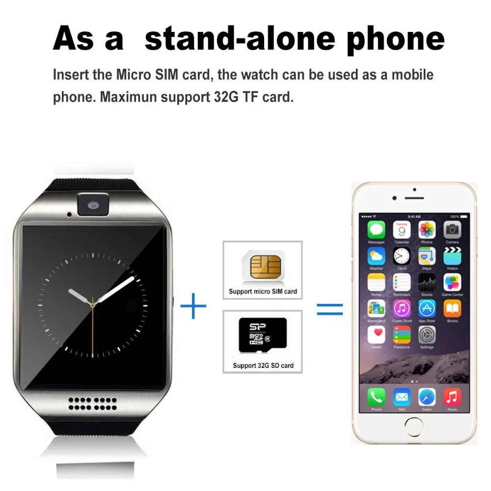 Умные часы Bluetooth умные защита от пота сотовый телефон SIM 2G GSM с камерой поддержка