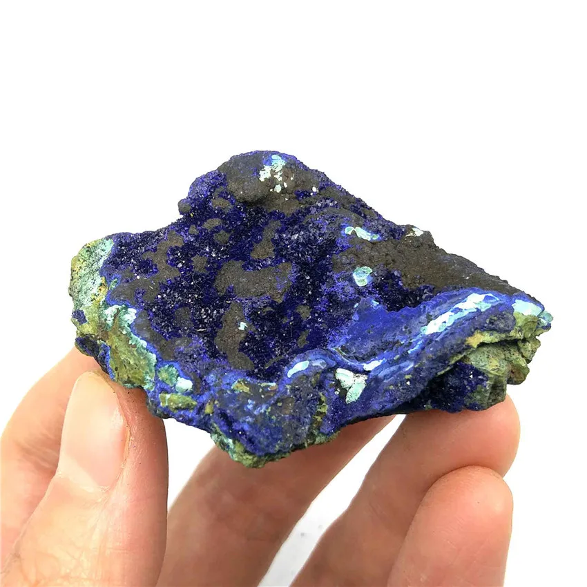 Сырой азурит Малахит Кластер целебные азуритовые камни грубый мальхитовый