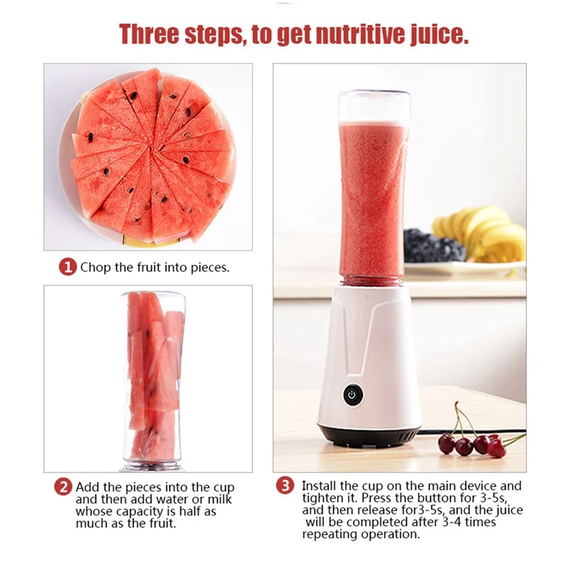 Портативная электрическая соковыжималка блендер для фруктов детское питание