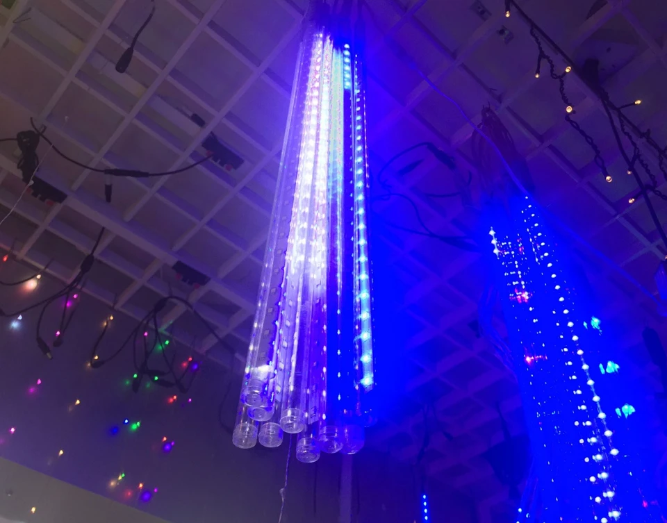 Рождественская гирсветильник метеоритный дождь 8 шт./компл. переменный ток 110 240 в