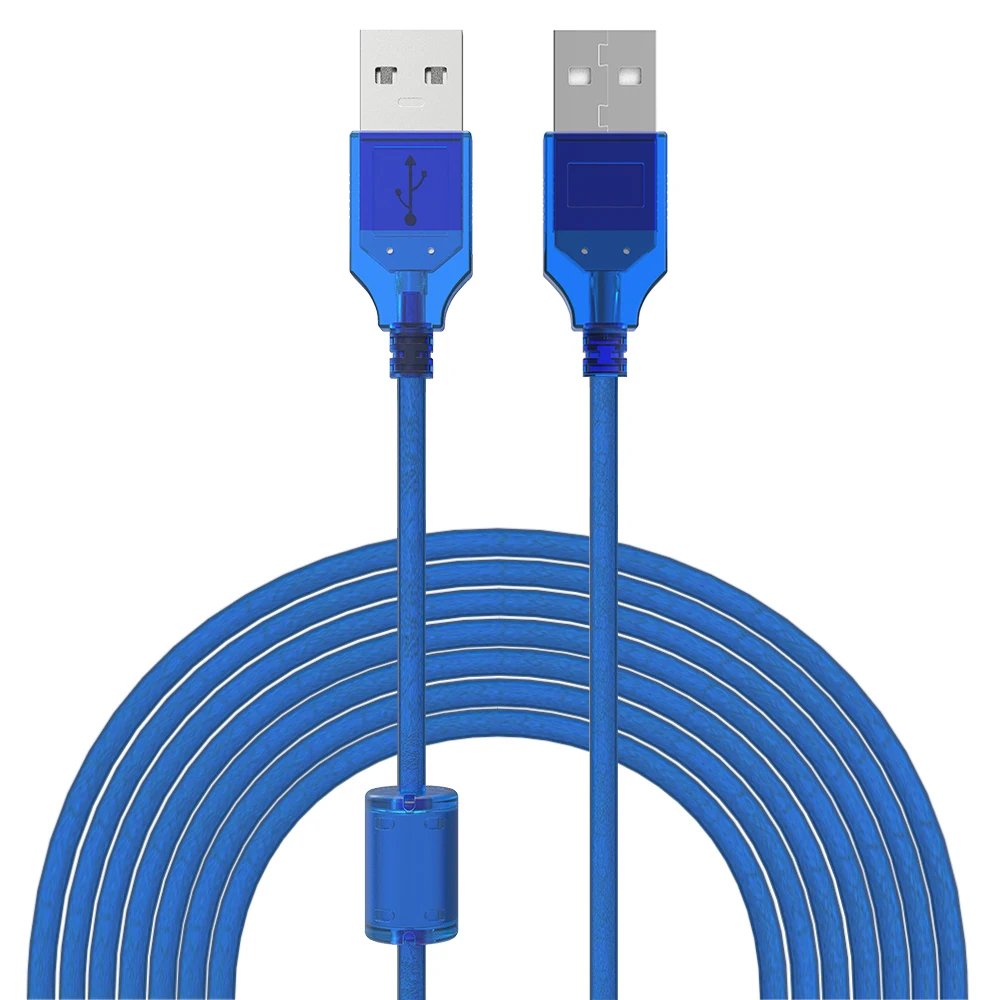 New USB2.0 Extension Cable Male to USB Adapter Transparent Blue Anti-interference Dual Shielding 0.3M 0.5M 1.5M 3M 5M | Электроника