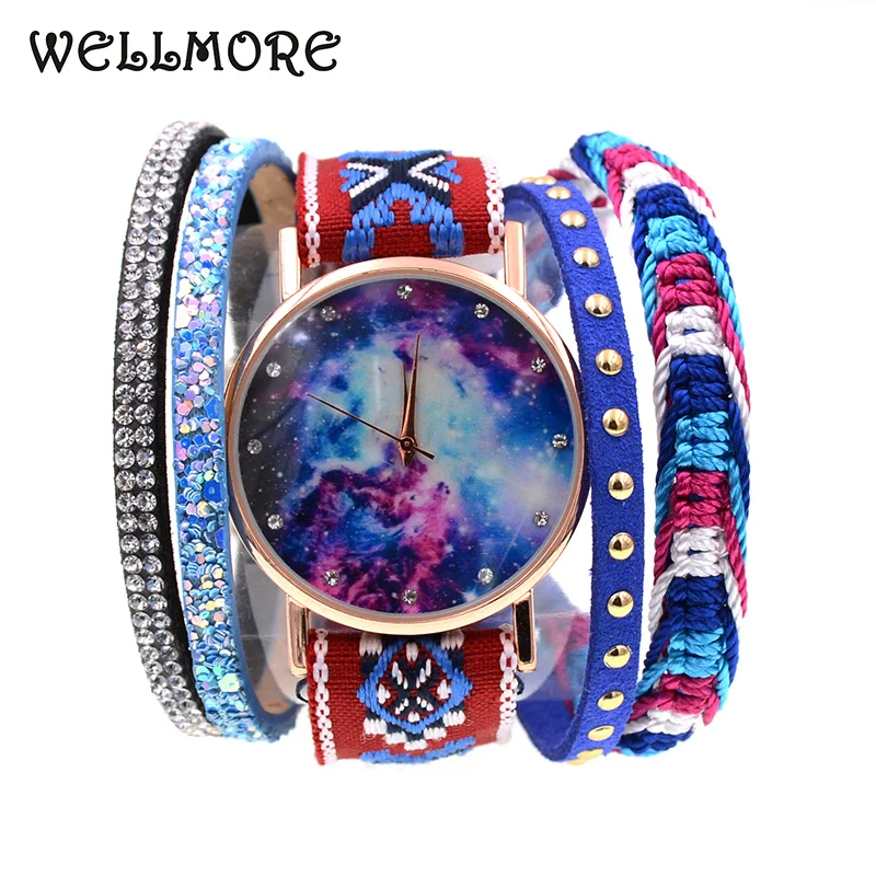 WELLMORE 2018 новый стиль кожаный браслет часы модная и повседневная обувь на высоком