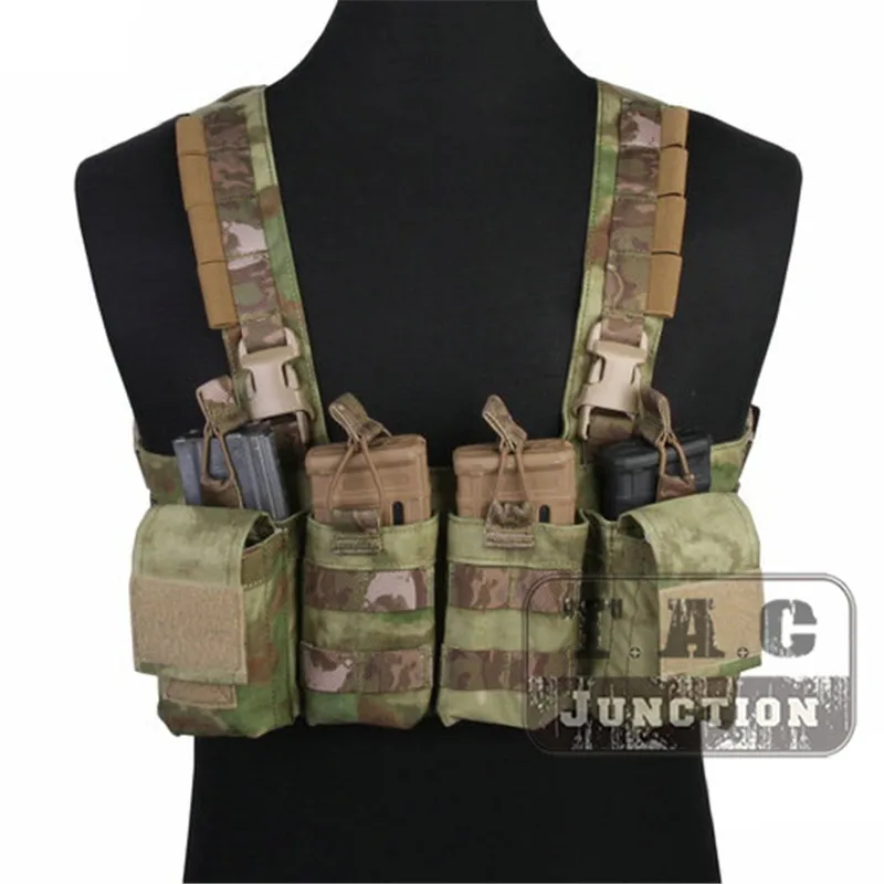 Emerson Боевая быстрая штурмовая нагрудная установка Emersongear быстросъемный несущий жилет с M4 M16 Mag подсумок Мультикам - Цвет: AT-FG