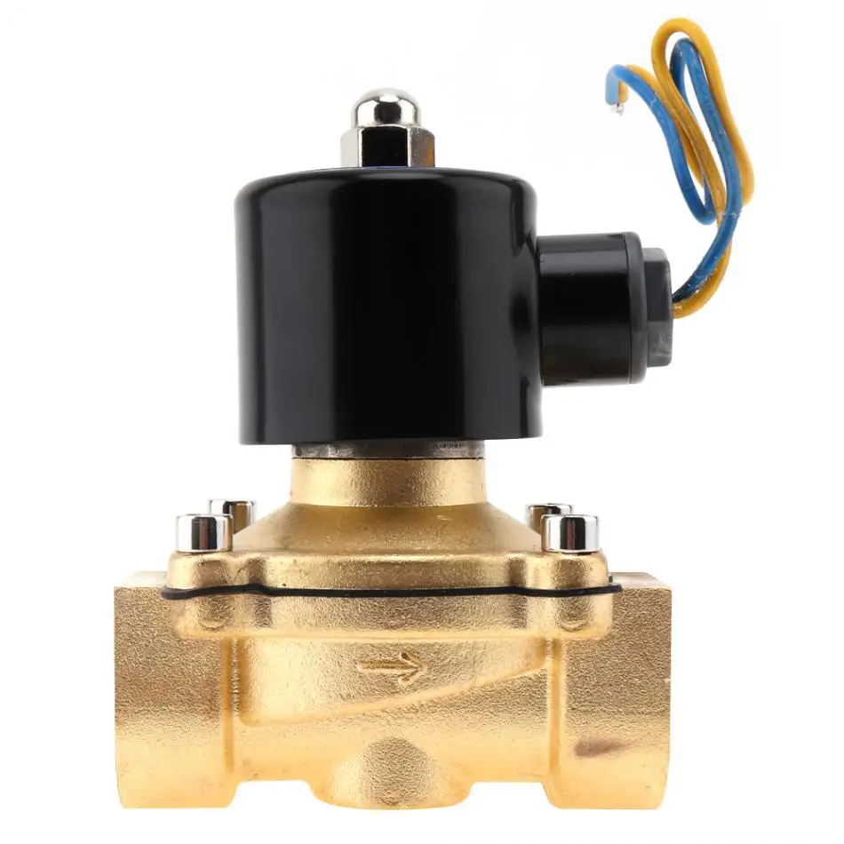 

3/8'' Electric Solenoid Valve 110/220V Water Valve Brass Air Valve Solenoid Electrical Water Solenoid Fuel Valve