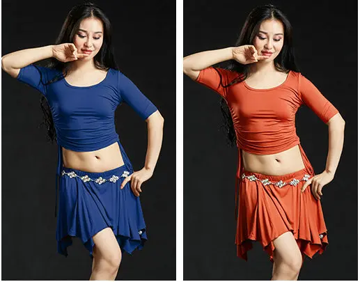 Женский модальный костюм для танца живота костюмы восточных танцев верхняя юбка