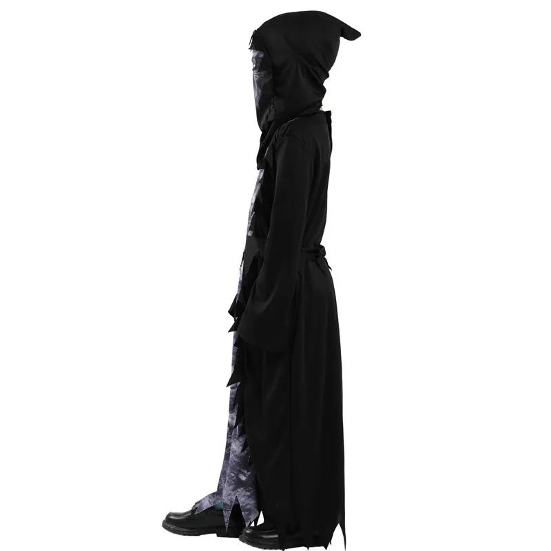 Черный мальчик Хэллоуин хеллоуин дьявол раньше дети Azrael скелет смерти косплей