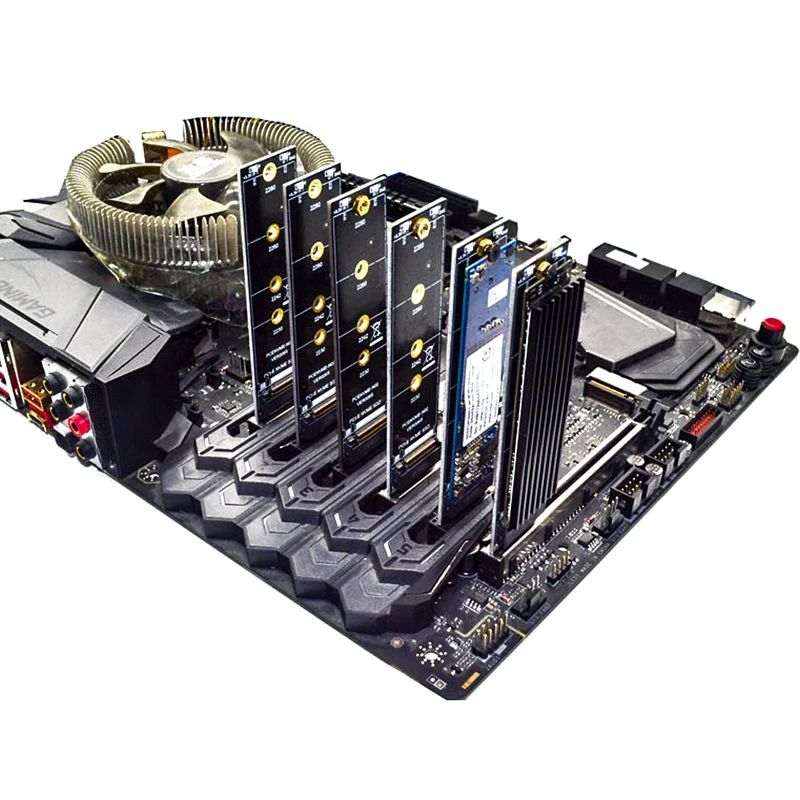 PCIE для M2 адаптер M Соединитель в форме ключа NVME SSD x1 полный Скорость M.2 2280 Алюминий