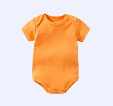 Оранжевый Emotion Moms новые летние детские комбинезоны короткий рукав комбинезон для ребенка дитя Хлопок Одежда для новорожденных Одежда для детей 2 шт./лот - Цвет: Оранжевый