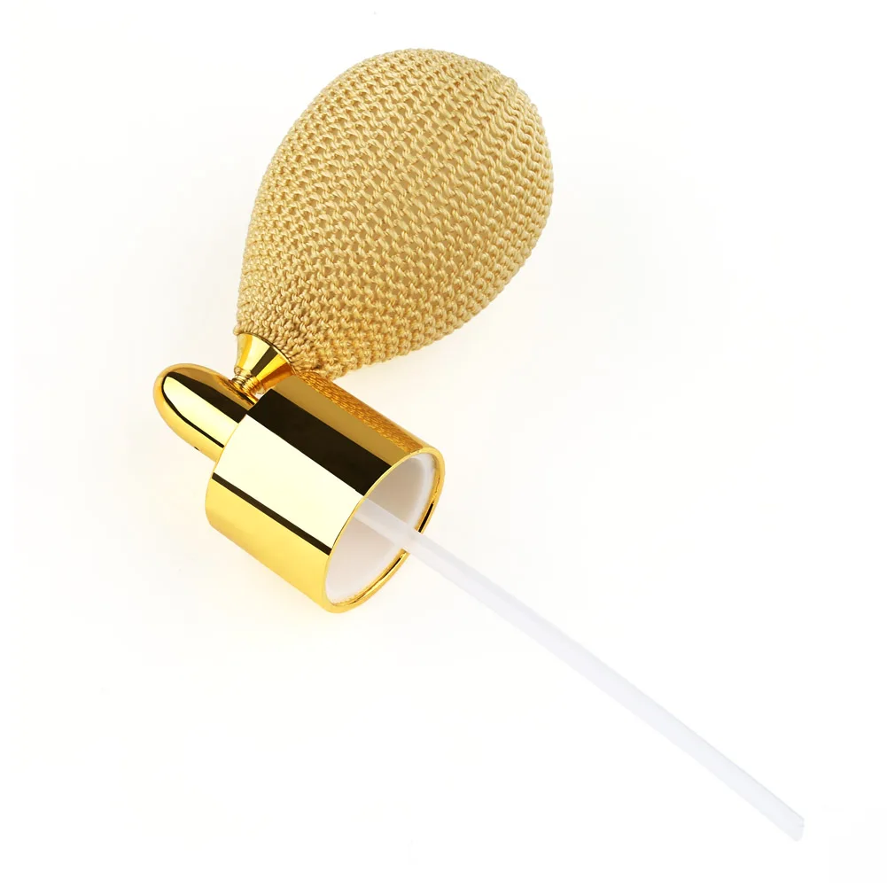 Винтажный хрустальный флакон для духов желтый короткий распылитель