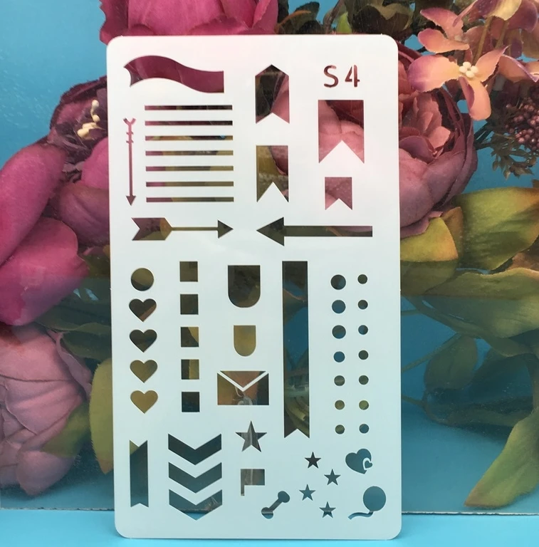 A6 геометрический флаг S4 DIY Craft слоистые трафареты настенная живопись Φ бумажная