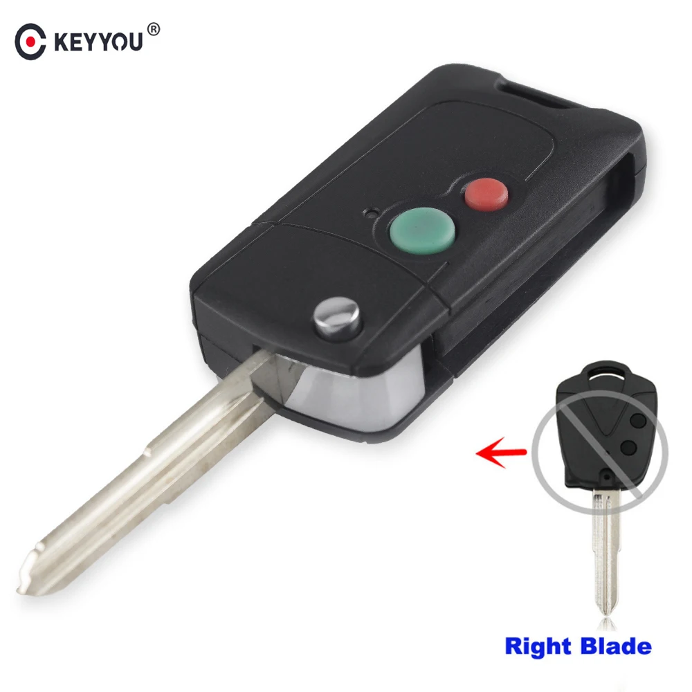 KEYYOU 2 Заготовка под ключ с кнопкой Fob Автомобильный ключ чехол для дистанционного ключа автомобиля чехол для Proton Wira 415 416 Persona с Правый Клинок