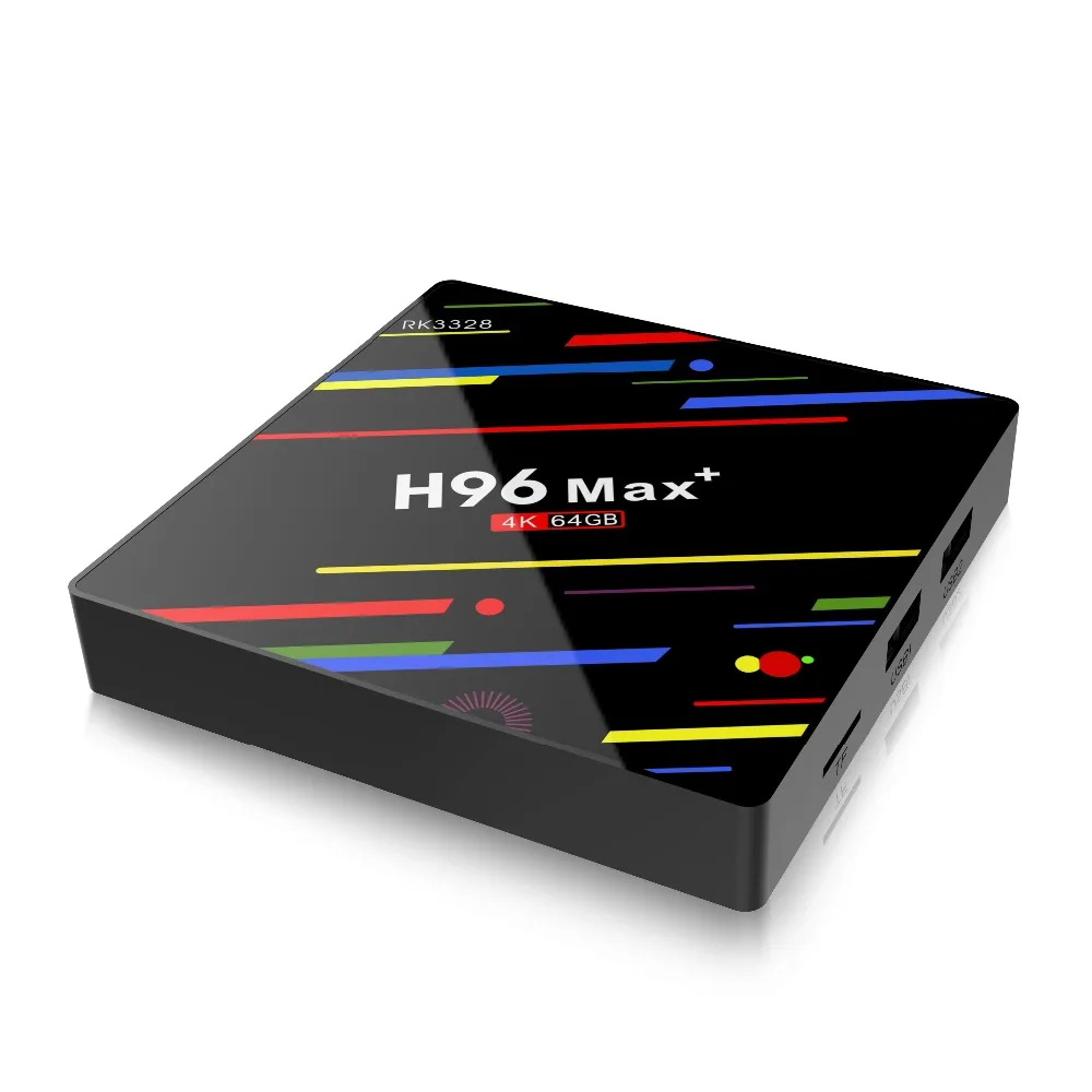 4 ГБ ОЗУ 64 Гб ПЗУ H96 MAX Plus Android 9 0 ТВ-приставка RK3328 четырехъядерный 2 4G/5 0G WiFi Bluetooth LAN 4K