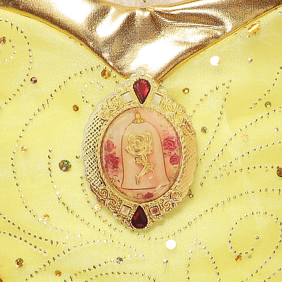 Роскошное платье Белль для девочек бальное с цветочным принтом на бретельках