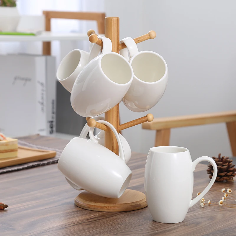 Фарфоровая керамическая кружка для чая держатель чашки с ручкой простая чашка
