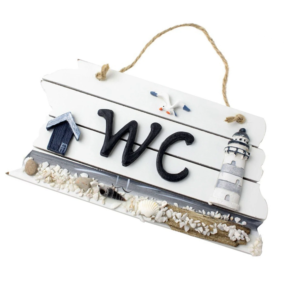 

TFBC-Mediterranean Style Nordic Wooden WC Shingle Doorplate/Plaque/Sign