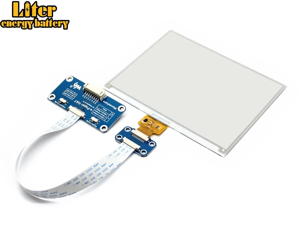 

Waveshare 600x448, 5.83inch E-Ink display HAT for Raspberry Pi, yellow/black/white three-color, SPI interface