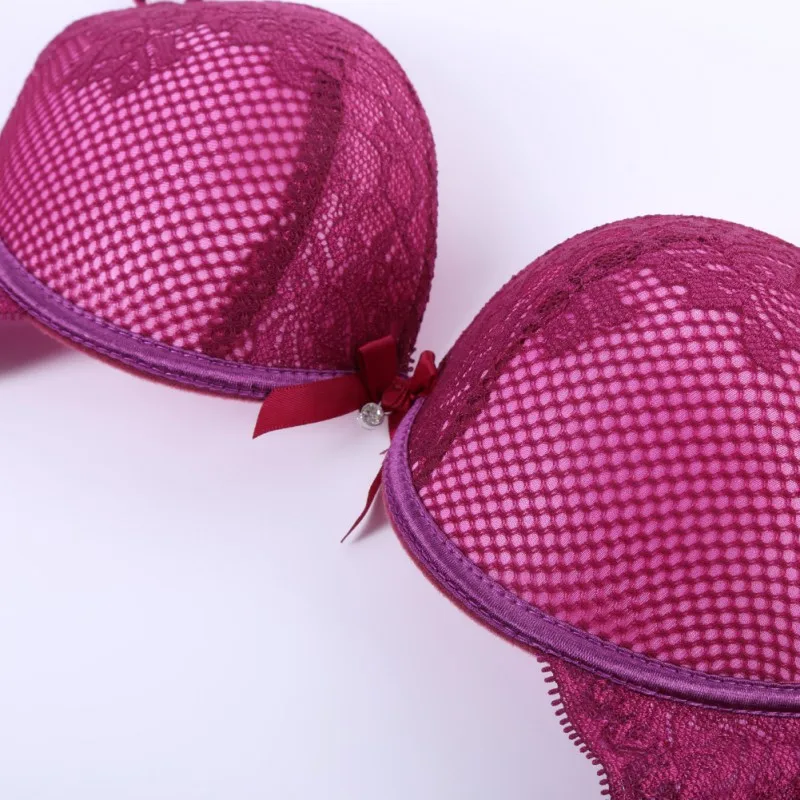 Модный кружевной сексуальный комплект нижнего белья тонкая чашка глубокий v