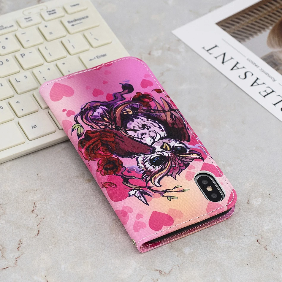 Кота из искусственной кожи чехол-бумажник флип-чехол для телефона для samsung Galaxy S10e S10 S9 S8 S7 S6 край J3 J5 J7 Pro A8 A6 плюс A9 крышка