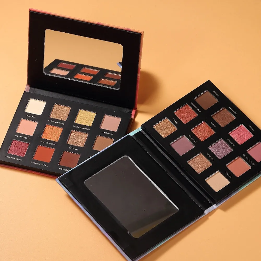 2 стиля 12 цветов Косметическая Пудра Тени для век Палитра профессиональный