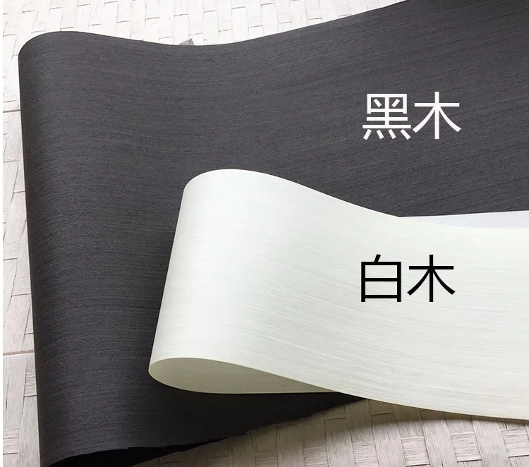

2Pieces/Lot L:2.5Meters Width:55cm Thickness:0.25mm Ink Black White Wood Veneer Model Decorative Veneer