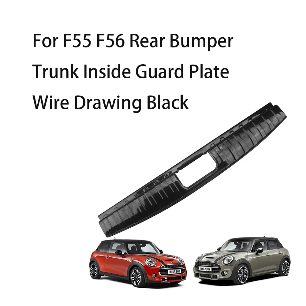 F55 F56 Titanium Автомобильный бампер для багажника задняя внутренняя внешняя пластина защитная накладка наклейка для Mini Cooper F54 F55 F56 F60 аксессуары - Название цвета: F55 F56 Titanium