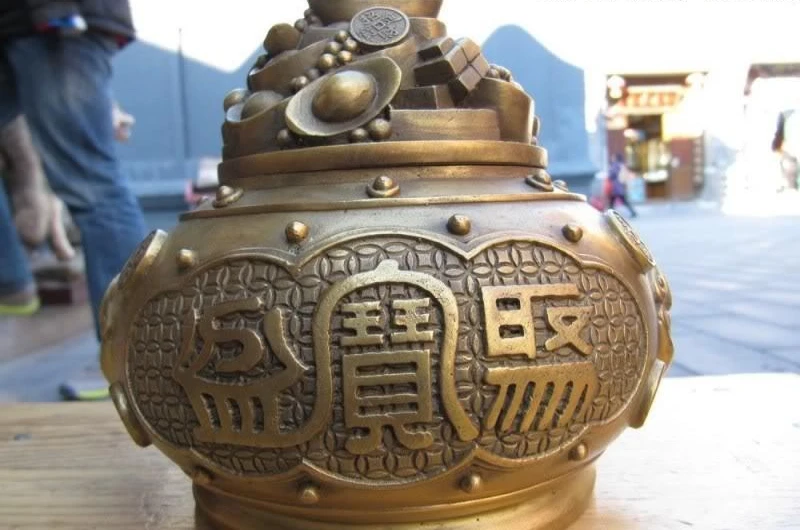 7 &quotКитайский буддистский храм латунный резной корнуопийный Курятник для