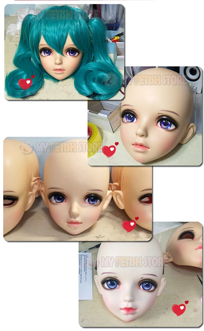 Miao-10) женские милые девушки смолы половина головы кигуруми BJD маска косплей японского аниме ролевая маска Лолиты кроссдресс кукольная маска