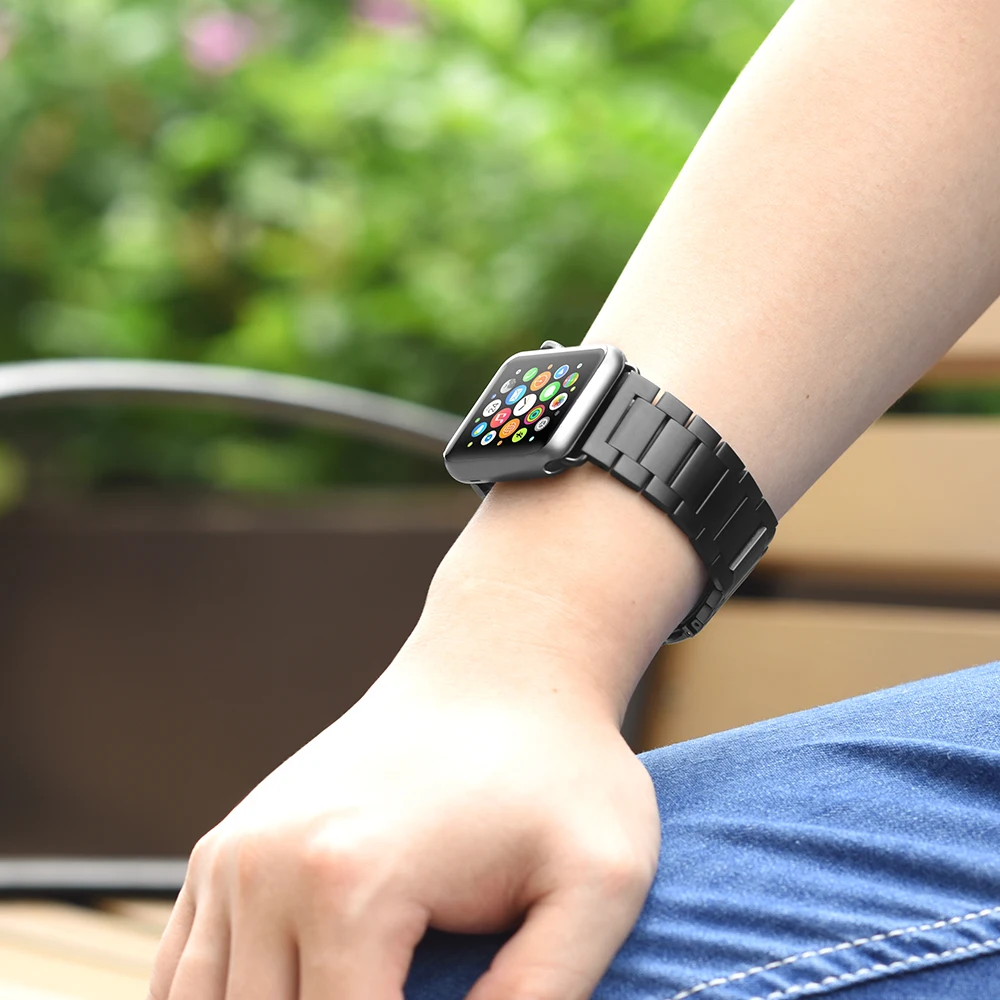 HOCO спортивный ремешок для Apple Watch 38 мм 42 мм iWatch 3 2 1 браслет из нержавеющей стали браслет ремешок для часов