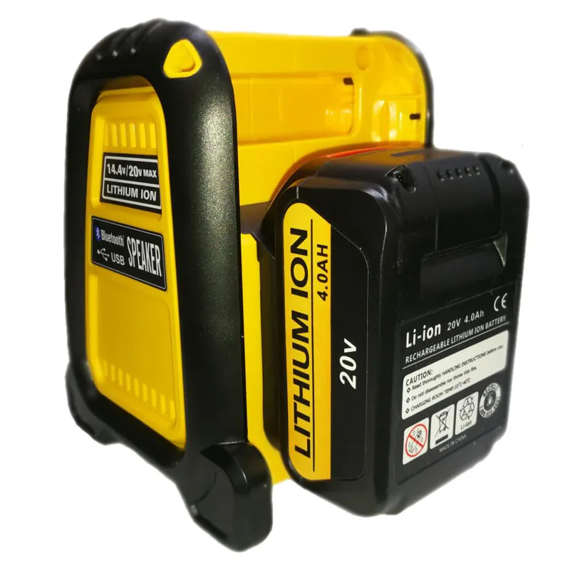 Часть инструмента Bluetooth Динамик MP3 плеер громкий Динамик Усилитель 15 Вт для DeWalt Makita Милуоки Bosch 18V 20V ионно-литиевая Батарея