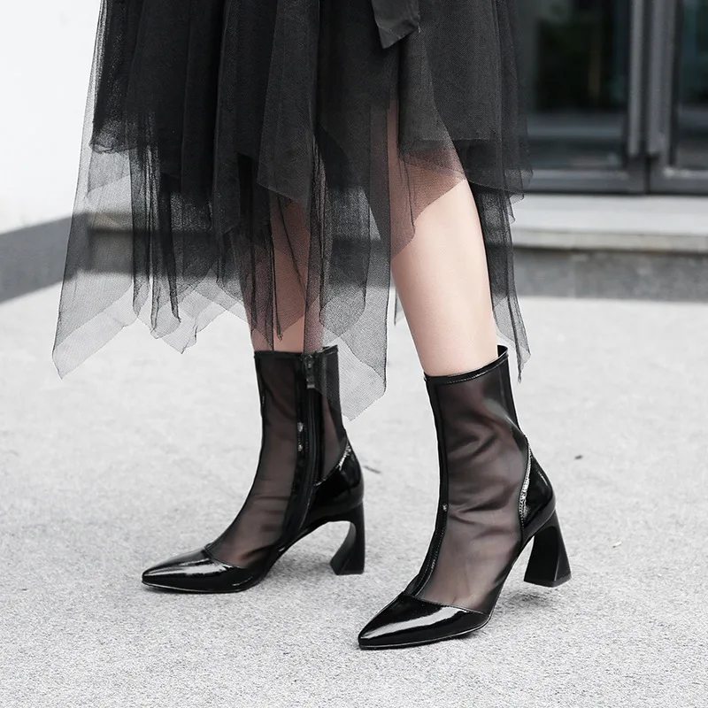 Moraina Snc/Новинка 2019 года сезон весна-лето красивые женские ботинки с острым носком